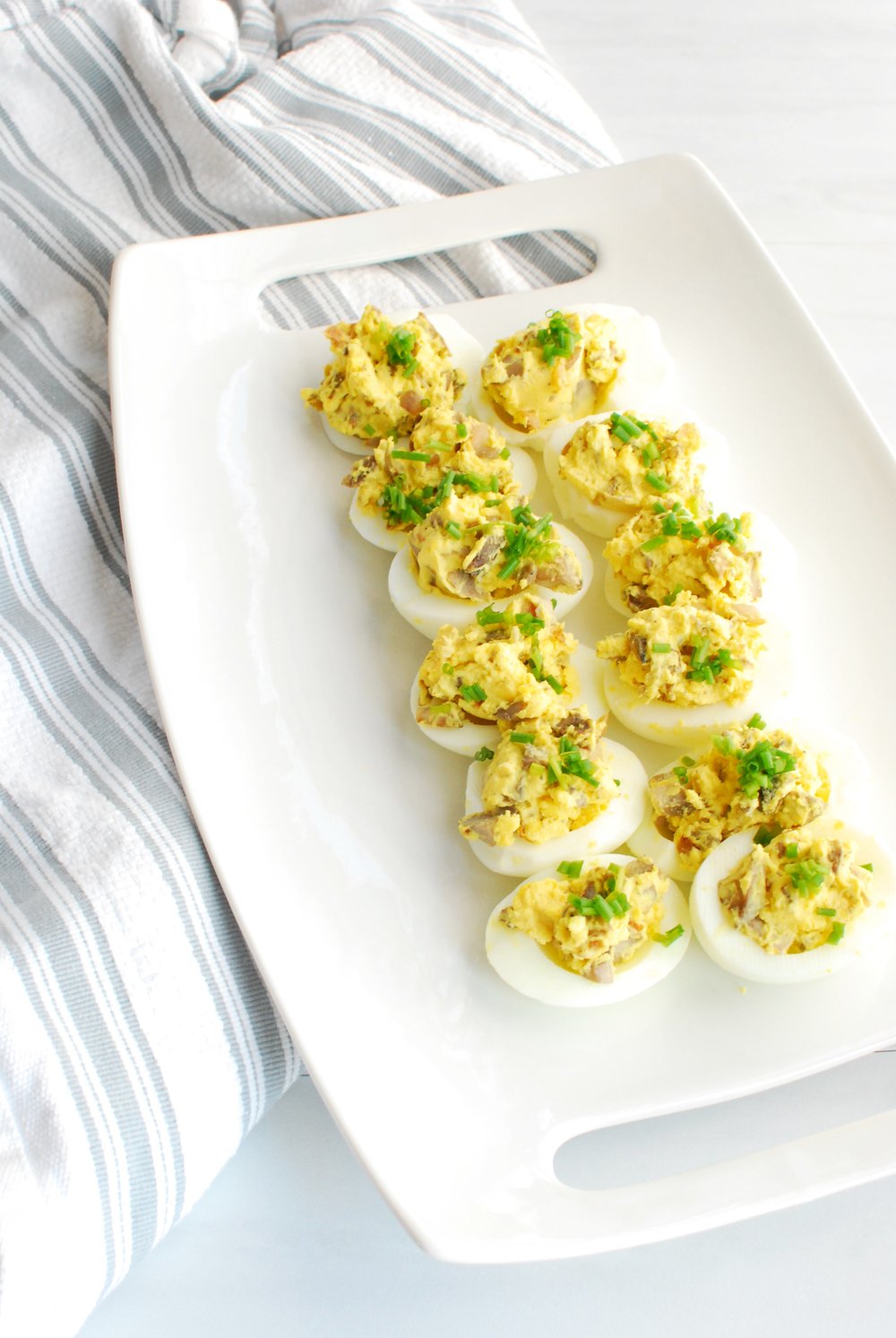 Mushroom and Shallots Deviled Eggs