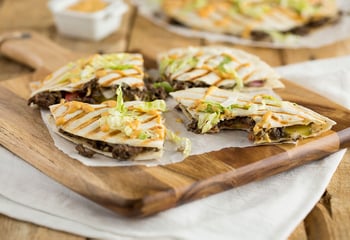 Sizzling Sautés™ Fajita Mushroom Cheeseburger Quesadilla