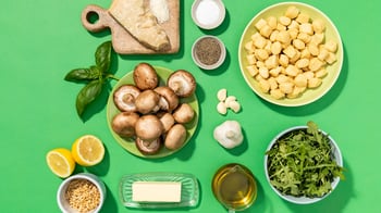 Brown Butter Mushroom Gnocchi with Wilted Arugula