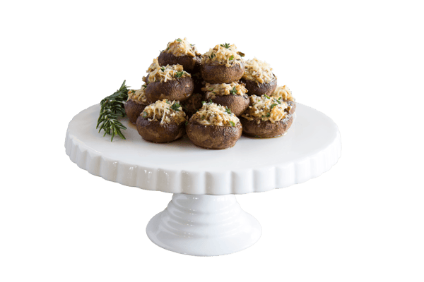 Goat cheese and pancetta stuffed mushrooms