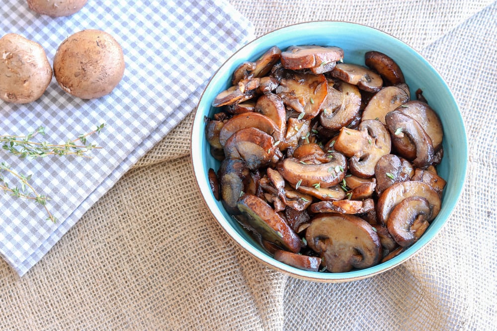 Maple Balsamic Sauteed Mushrooms