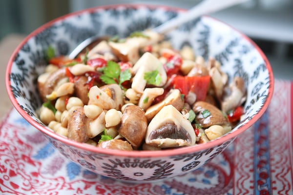 Marinated-Mushroom-Chickpea-Salad