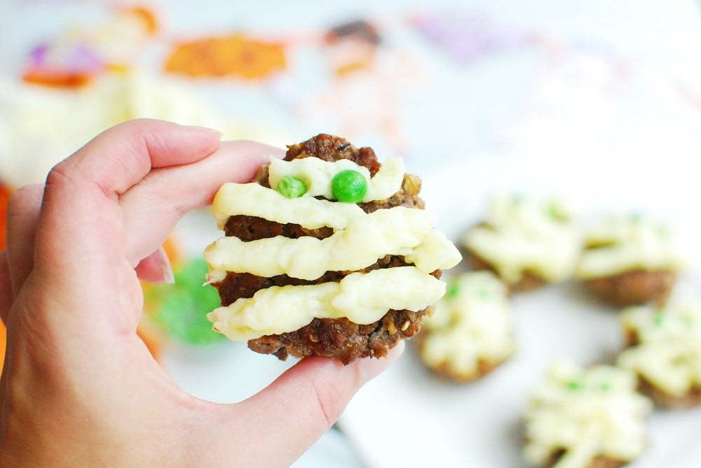 Mini Halloween Mummy Meatloaf 