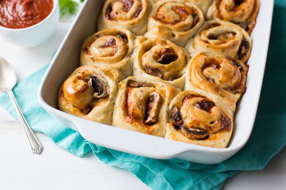 Mushroom pizza rolls