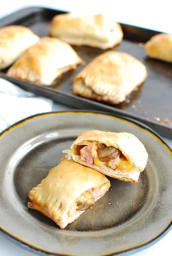 Homemade Mushroom Ham Cheese Pockets