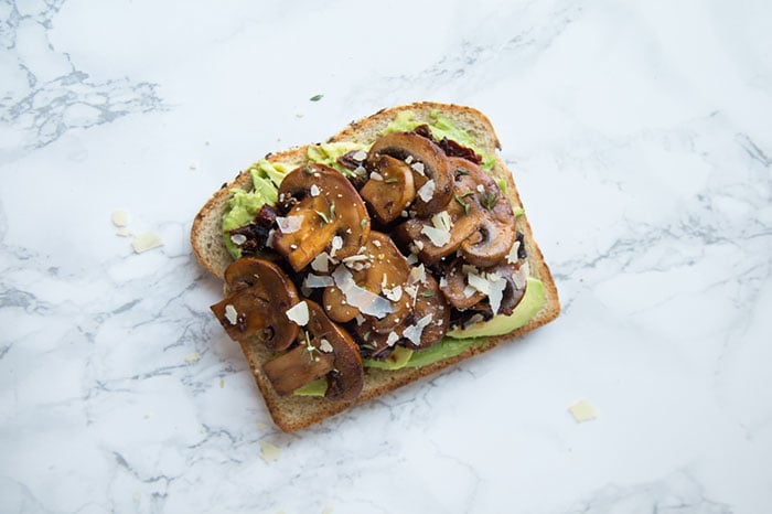 Mushroom-avocado-toast