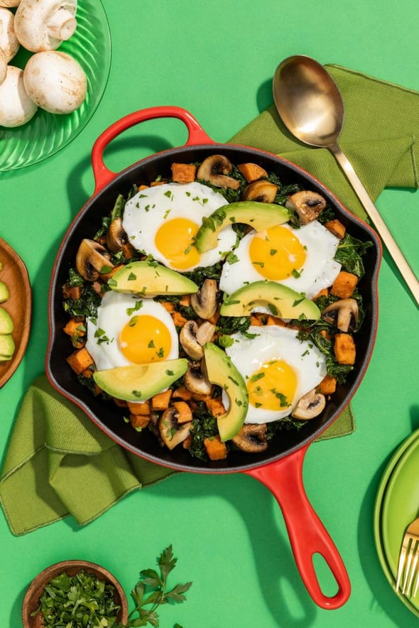 MONTEREY-MUSHROOMS-SWEET-POTATO-AND-KALE-BREAKFAST-SKILLET-683x1024