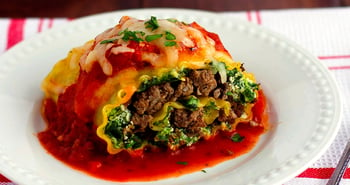 Blended Mushroom Lasagna Roll Ups