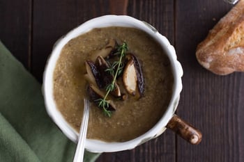 Roasted Mushroom Parsnip Soup