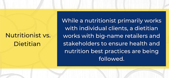 nutritionist vs dietitian