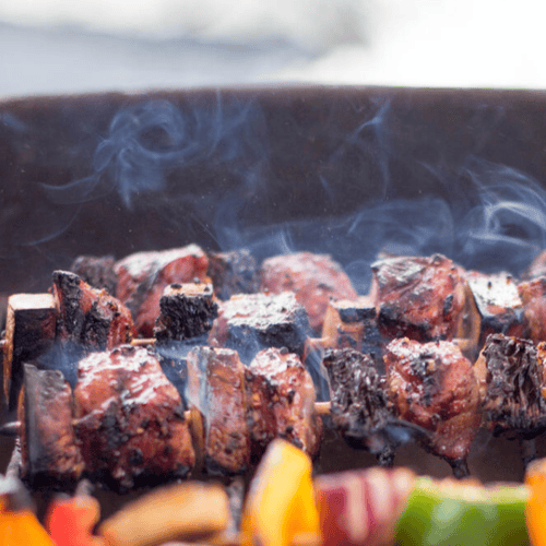 Steak & Portabella Mushrooms Kebabs