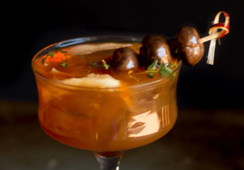 Mushroom Manhattan Cocktail
