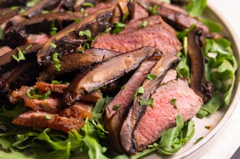 Strip Steak with Portabella Mushrooms