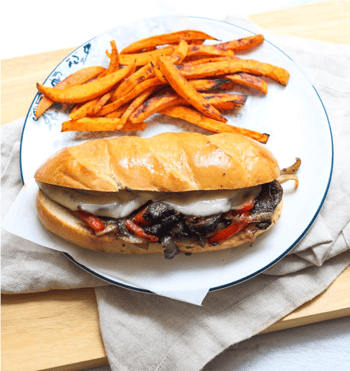 Portabella Mushroom Philly Cheesesteak Sandwiches