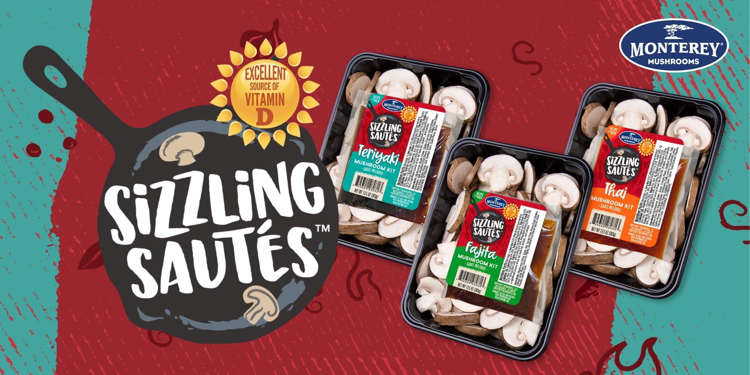 Monterey Mushrooms Sizzling Sautes Banner