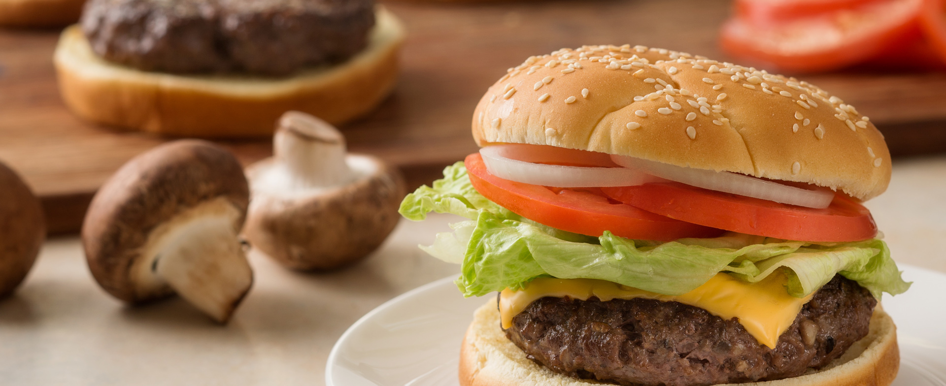 Blended Mushroom Burgers